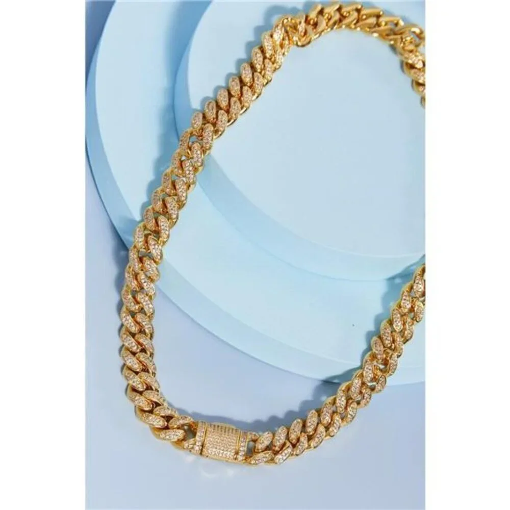 Brass Curb Chain Necklace